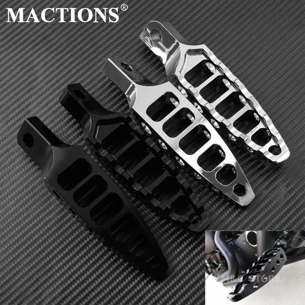 Mactions CNC 45 градусов мужские подножки с креплением черный/хром для Harley Sportster Touring FLHR