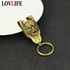 Retro Brass Hannya Ghost Monster Metal Key Chain Accessory Jewelry Key Holder Men Animal Tiger Lion Keychain Belt Hanging Buckle ► Photo 1/6