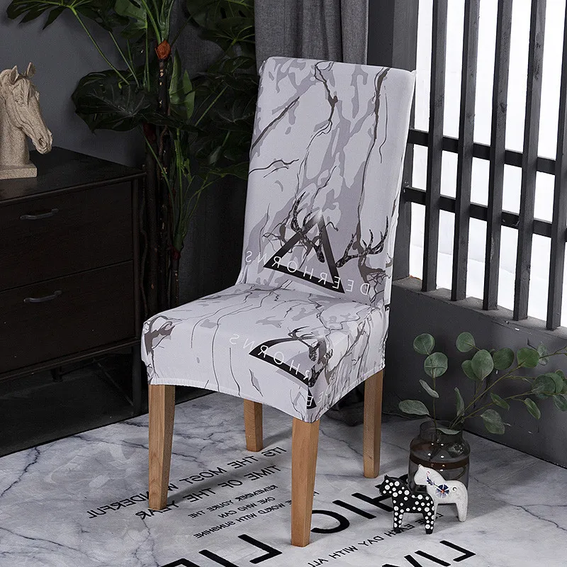 Color 11 Printed Chair Cover Elastic Stretch Dining Chair Covers for Kitchen Banquet Home Decoration Protectors 1PC - Цвет: Color 11