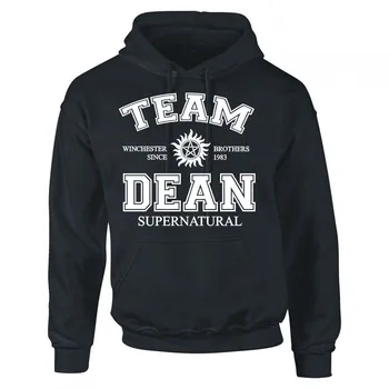 

Sudaderas para hombre Supernatural Team Dean Hoodies New Winter Streetwear Modis Sudadera Hombre Cotton Fleece Hoodie Men