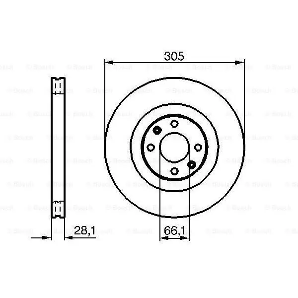 Brake disc BOSCH 0986479024