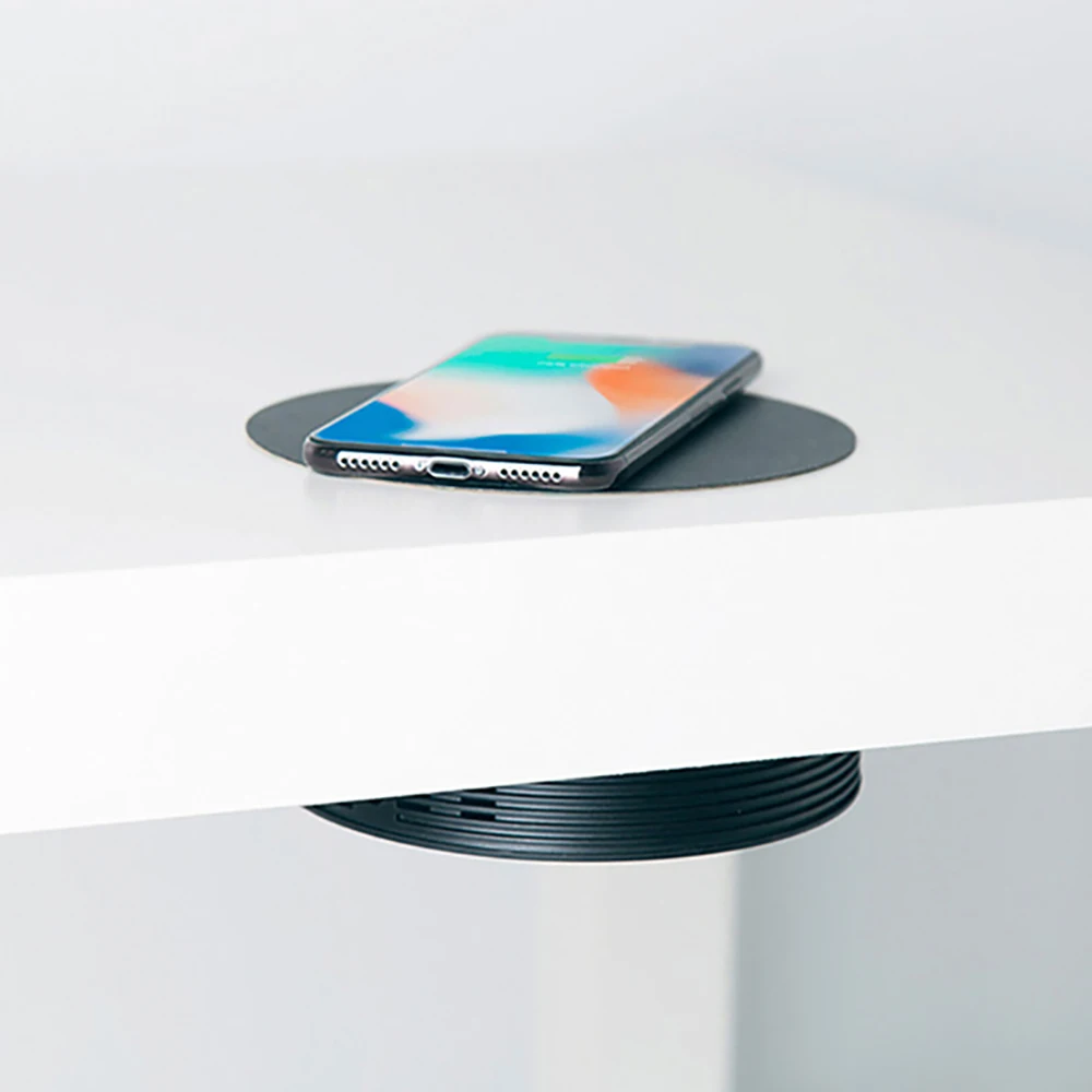 Long Distance Wireless Charger Pad Desktop Coffee Furniture Office QI Wireless Charging Base For IPhone 8 X Samsung General