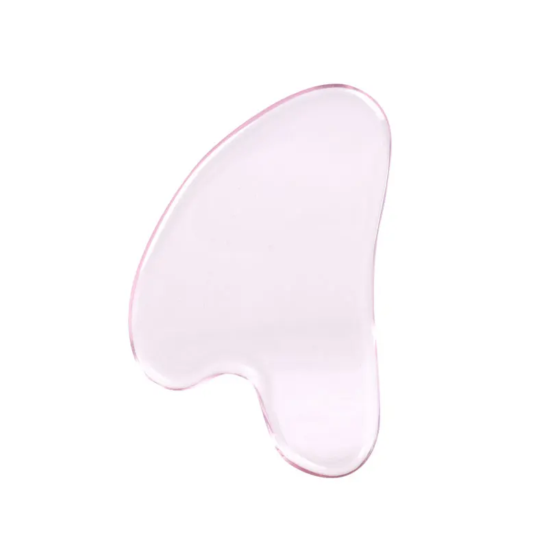 Face Massager Silicone face roller Guasha board Natural Massage Jade Roller Gua Sha Stone Board Rose Quartz Guasha Plate Massager Scrapers Tools For Face Eyes Neck Back Body