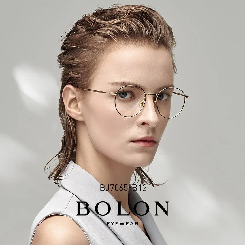 

BOLON Optical Eye Glasses Frame Women Men Small Round Multifocal Eyeglasses for Sight Myopic Glass Spectacles Frames BJ7065