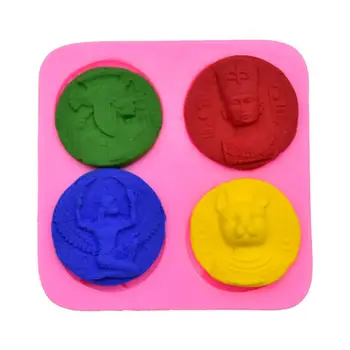 

Egyptian Pharaoh Resin Mold Silicone Fondant Cake Polymer Clay Resin Mold Tools T4MD