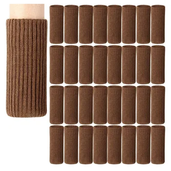 

32 Packs Chair Leg Socks Knitted Furniture Socks Leg Floor Protectors Furniture Table Feet Covers