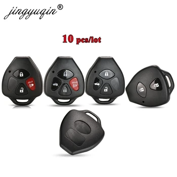 Keyforkess 10pcs 2/3/4 pulsanti telecomando per auto portachiavi Shell FOB per Toyota Camry Corolla Avalon Venza No blade