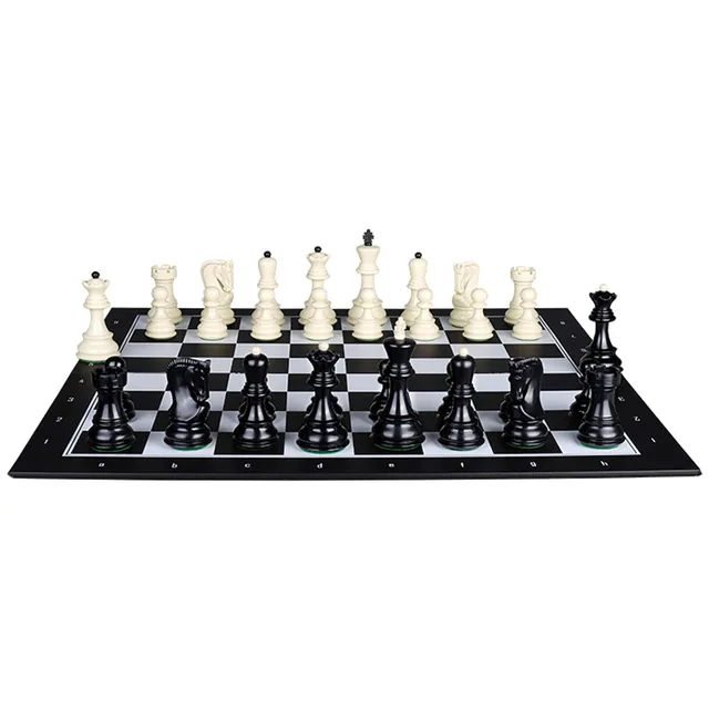 Tabuleiro de xadrez de luxo grande jogo de xadrez rei alto 96 mm peças de  xadrez não magnéticas de plástico para viagens em família jogo de mesa de  tabuleiro profissional conjunto de