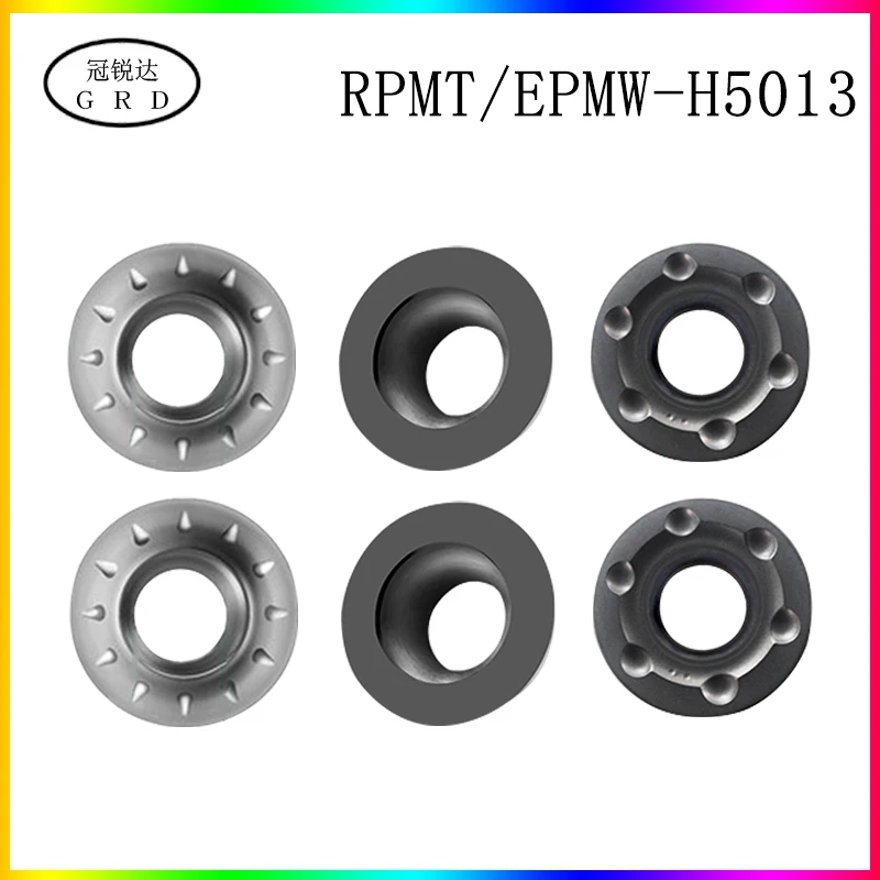 

100% new R4 R5 R6 round blade RPMT08T2 RPMW1204 RPMW1003 blade H5013 for processing hardness hrc20-48 degrees ordinary steel
