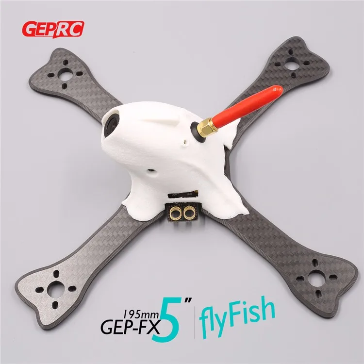 Квадрокоптер GEP RC 195 мм гоночный мини-Квадрокоптер FlyingFish FPV с разъемом PDB XT60 деталь