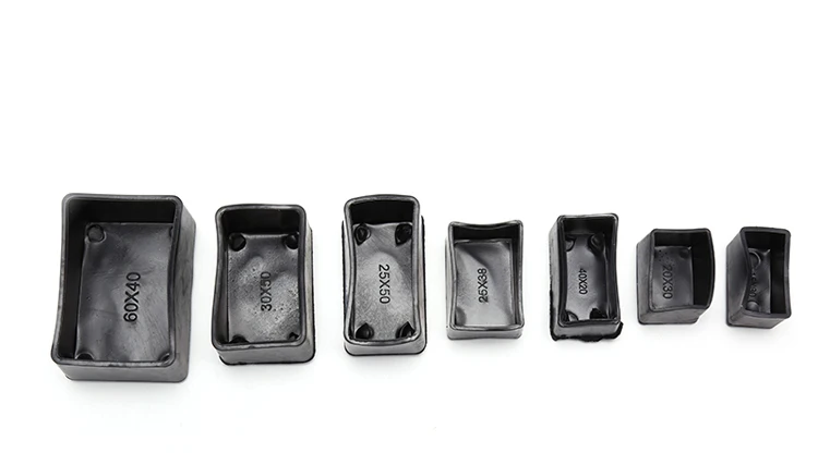 8 Pcs Durable Rectangle Silicone Chair Leg Caps Non-slip Table Foot Cover Socks Protector Protecting Furniture Floor Cover 7Size