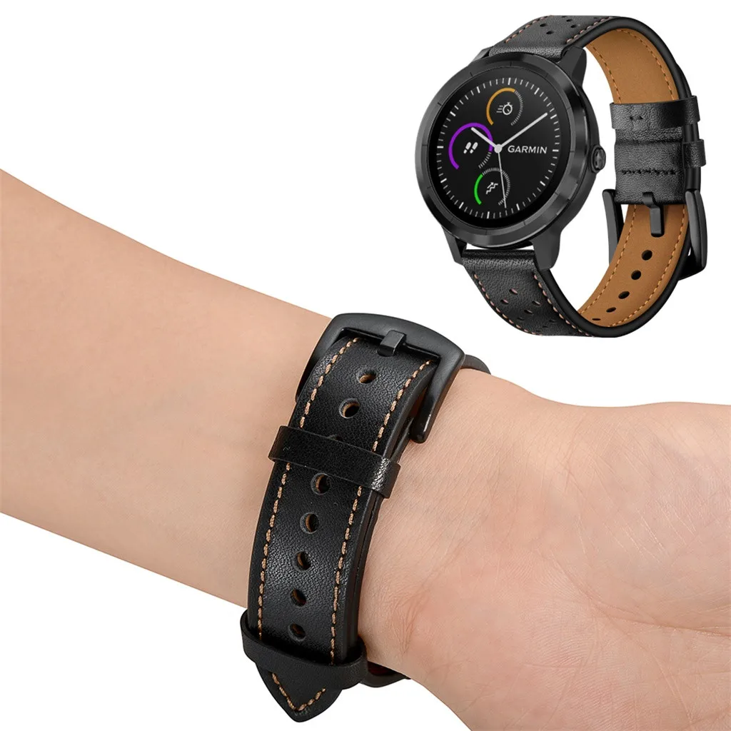 Cave style Кожаный ремешок для наручных часов, сменный ремешок для Garmin vivoactive, ремешок для часов, фитнес-трекер, Прямая поставка# G20