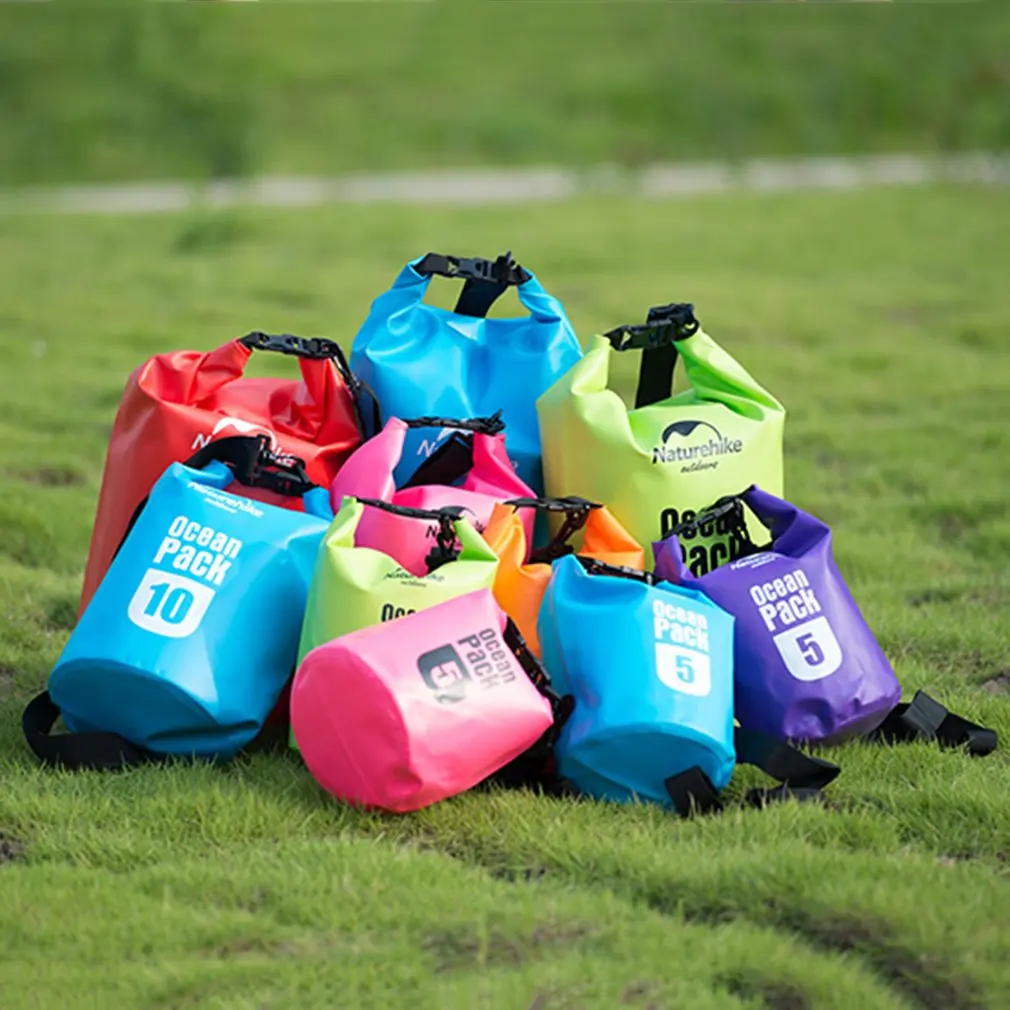 Naturehike 5L/10L/20L Сверхлегкий 500D океан Открытый водонепроницаемый рафтинг мешок сухой мешок для Дрейфующих плавание кемпинг