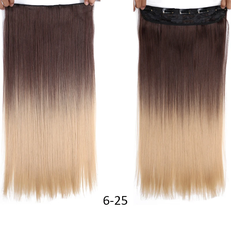 22 дюйма, Длинные прямые женские синтетические волосы на заколках для наращивания, 15 цветов, высокая температура, синтетические волосы, 130 г