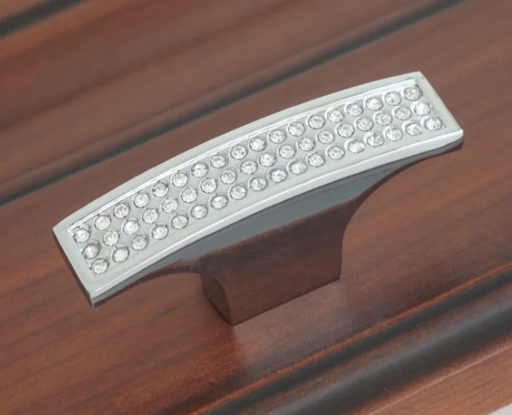 knob 3,7" 5" 6," металлические ручки для кухонного шкафа Хрустальные Ручки для выдвижных ящиков квадратная дверная ручка для книжного шкафа гардероба фурнитура для декора - Цвет: knob