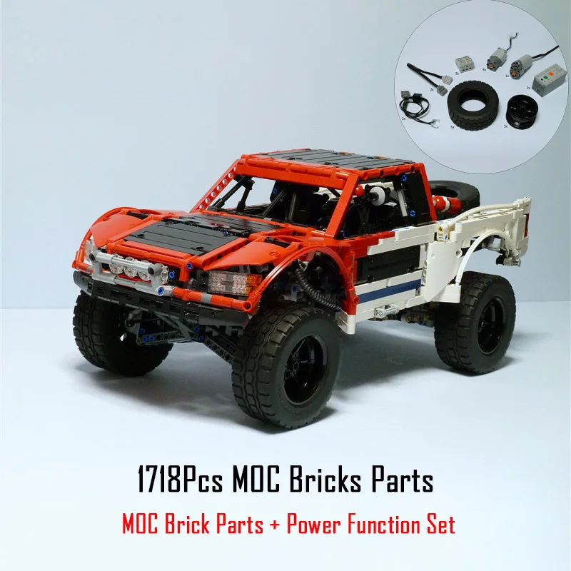 Новинка 1718 шт. Baja внедорожный автомобиль Technic MOC RC дистанционного техника модели наборы строительных блоков Кирпичи самодельные игрушки подарки - Цвет: Bricks and motors