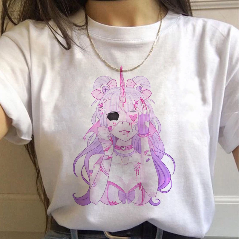 Сейлор Мун 90s забавная Футболка Harajuku одежда футболка Эстетическая кошка аниме Женская милая женская футболка Kawaii футболки Мода Ullzang