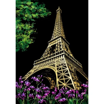 

Color Tower Scratch Painting Stress Relief Toys Scraping Drawing Paper