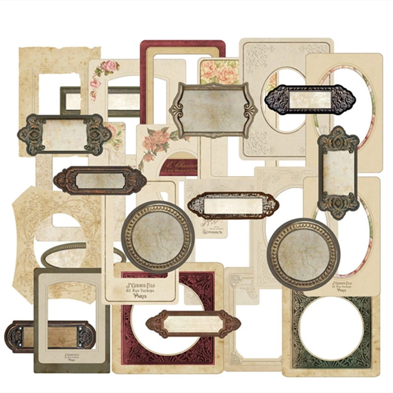 4 Confezioni Di Cornici Di Carta Vintage Per Scrapbooking E Fai Da Te - Design In Rilievo - Foto 8