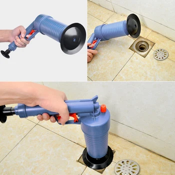 

Bathroom Drain Cleaner Sewer Blockage Tools Toilet Dredge Plug Air Power Pump Bathroom Drain Cleaner Sink Blockage Remover