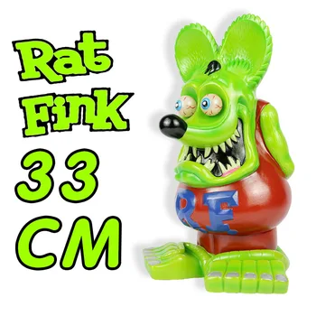 

33CM Glow Green RAT FINK Mouse Action Figure Ed Big Daddy Roth Collectible Model Toy Christmas Gift
