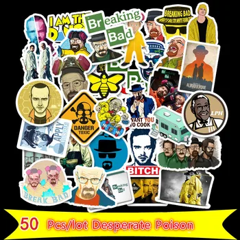 

50 Pcs Papelaria Desperate Poison Stickers Cool Motorcycle Luggage Pull Pole Box Notebook Waterproof Stationery Sticker TZ039G