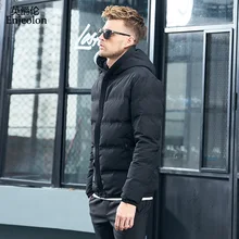 Enjeolon брендовая зимняя хлопковая стеганая куртка с капюшоном, мужские толстые толстовки, парка, пальто, Мужская стеганая зимняя куртка, пальто 3XL MF0709