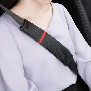 

2pcs Car Seatbelt Cover Car Seat Belt Shoulder Car Accessories Interior Pads PU Car Seat Belt Cover Belt Strap Accessories