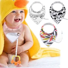 Нагрудник унисекс для малышей с кнопками; хлопковая двухслойная Водонепроницаемая треугольная Одежда для младенцев