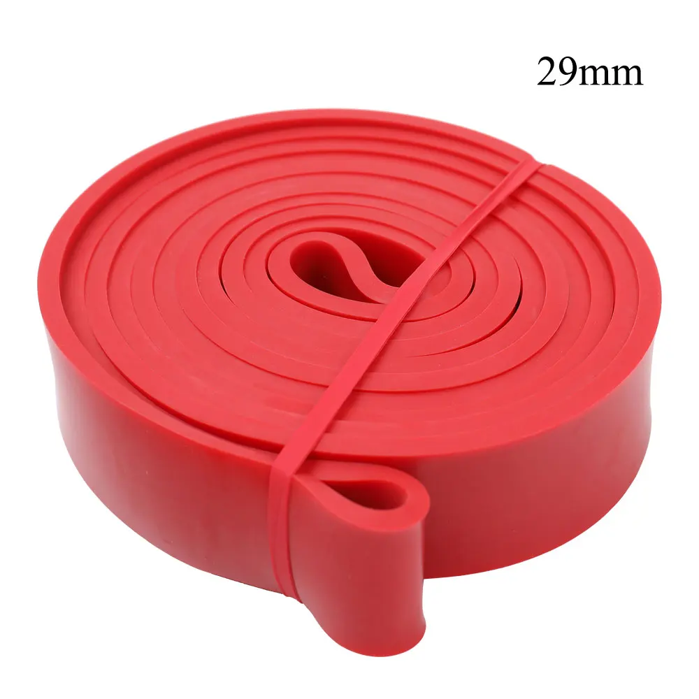 29 mm red Новая эластичная лента для упражнений, тренировочный пояс для занятий йогой, эластичная лента для упражнений, растягивающая петля для тренировок - Цвет: 29 mm red