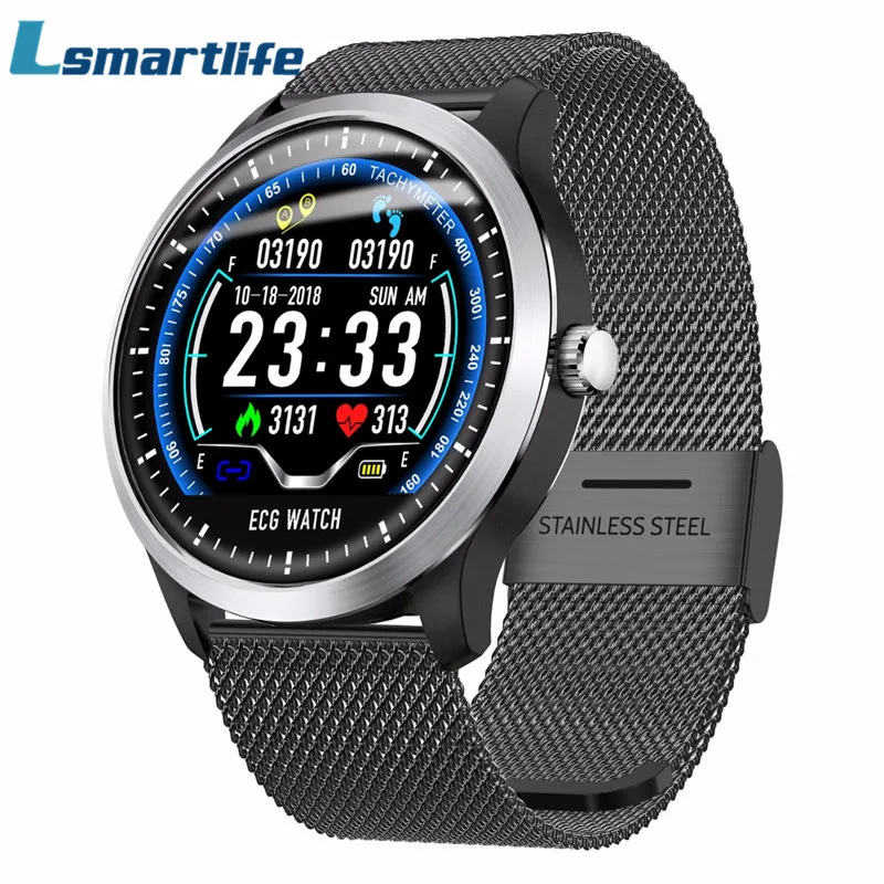 

N58 ECG Smartwatch Men Smart Watch Support Electrocardiogram Measurement 3D UI Multisport Fitness Tracker Stainless Steel