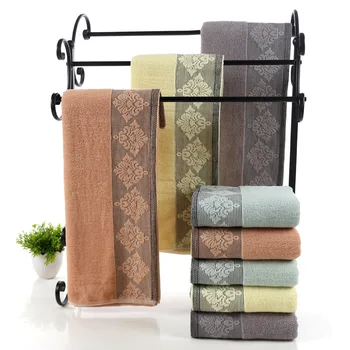 

Hot Rectangle Flower Pattern Soft Face Bath Towels Hotel Beach Shower Towals Water Absorbent Quick-dry for Kitchen Clean Towal