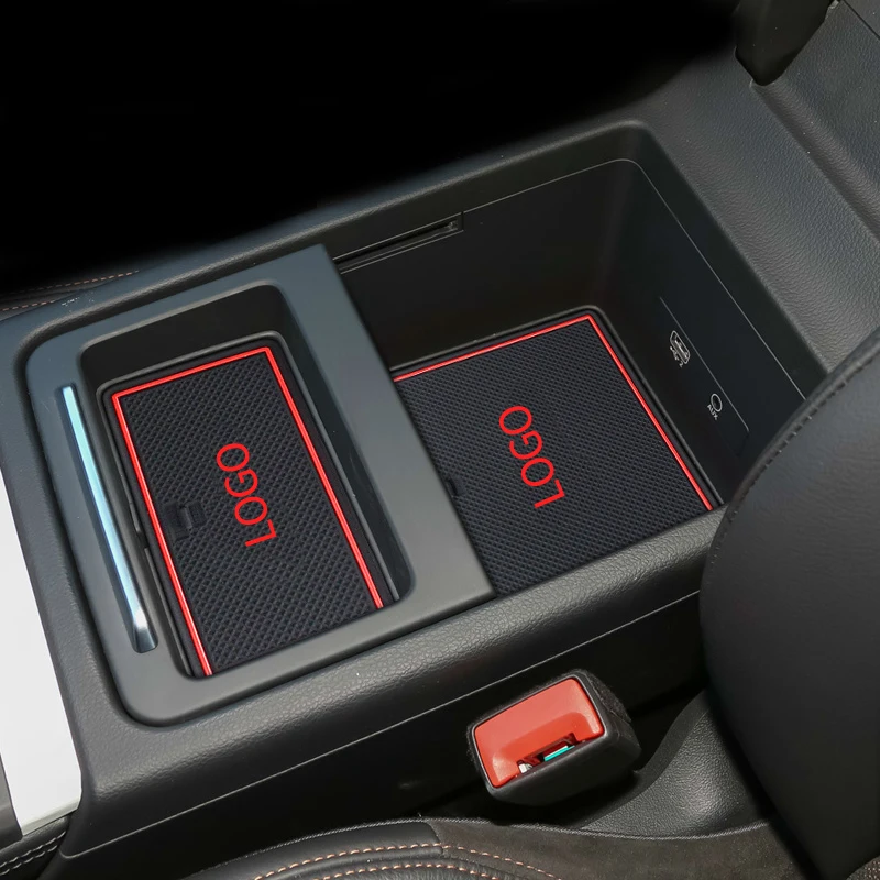 RKAC слот для ворот для Audi Q5 FY межкомнатный Дверной Коврик Противоскользящий резиновый коврик подстаканники Нескользящие коврики