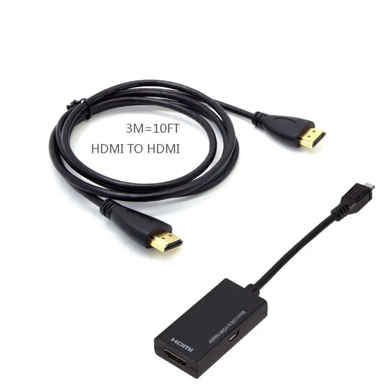 HD 1080P Micro USB к HDMI Женский Кабель-адаптер для samsung Galaxy HUAWEI MHL устройства Адаптеры HDTV с