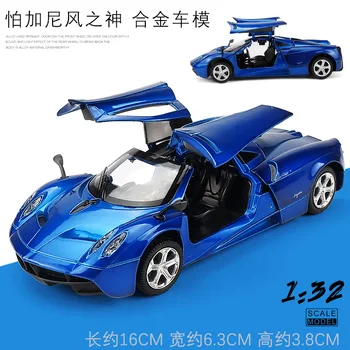 

Hotwheels 1:32 Scale Pagani Diecast Metal Sport Model Car Toy Automobili Pull Back Sound Supercar Toys For Children Hot Wheel