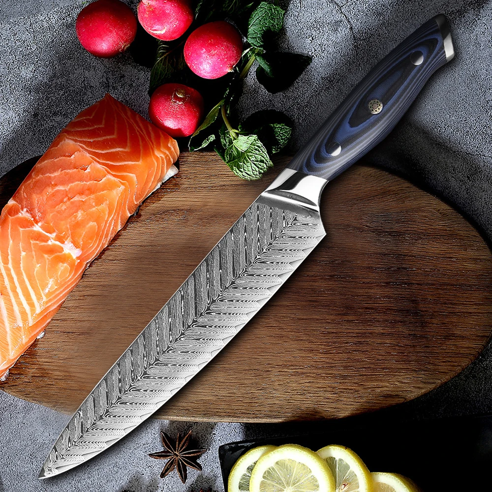 Японская кухонная Ручка G10 из дамасской стали ножи накири кухонный инструмент шеф повара китайские кухонные