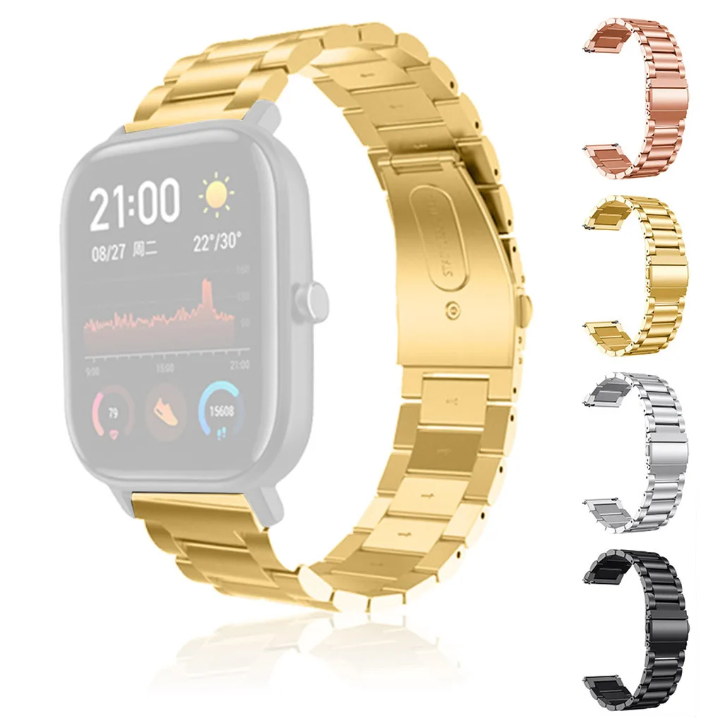 Роскошные ремешки для часов из нержавеющей стали для Xiaomi Huami AMAZFIT GTS, ремешки для часов xaomi xiomi, металлический ремешок для часов correas para reloj