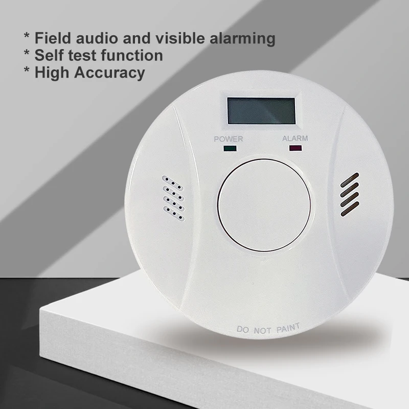 

12 years factory OEM supported combo detector smoke and carbon monoxide detector with LCD display