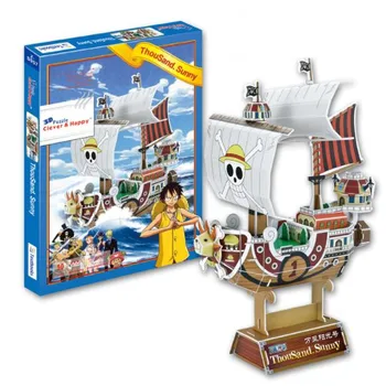 

One Piece Thousand Sunny Education 3D Paper DIY Jigsaw 3479 Puzzle Model Educational Toy Kits Children Boy Gift Toy
