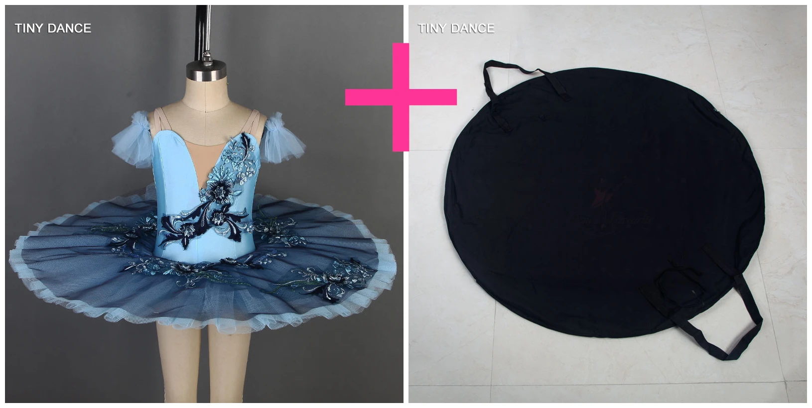 tutu and black bag Синий для профессиональных занятий балетом, танцами Костюм с балетной юбкой для девочек, сольный танец пачка платье для сцены балерина плиссированные юбки-пачки BLL071 - Цвет: tutu and black bag