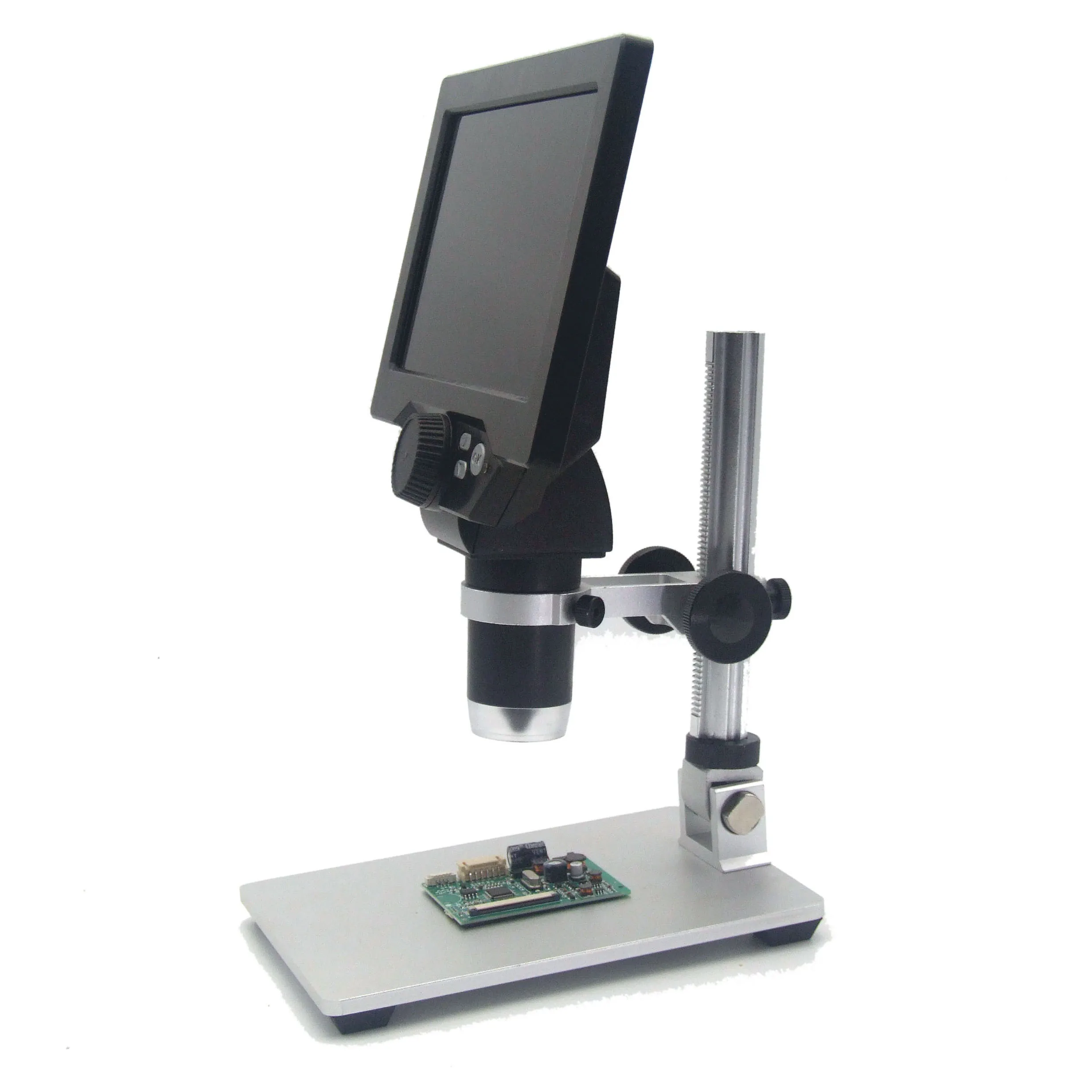  7' HD 12MP 1-1200X LCD Digital Microscope Electronic Video Microscopes Pcb BGA SMT Soldering Phone 