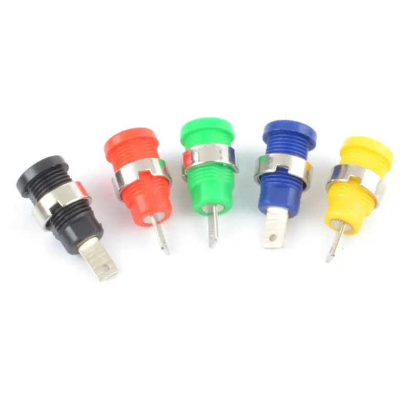 

5pcs 4mm Banana Female Jack Socket 30V-60V 24A Panel Mount Binding Post