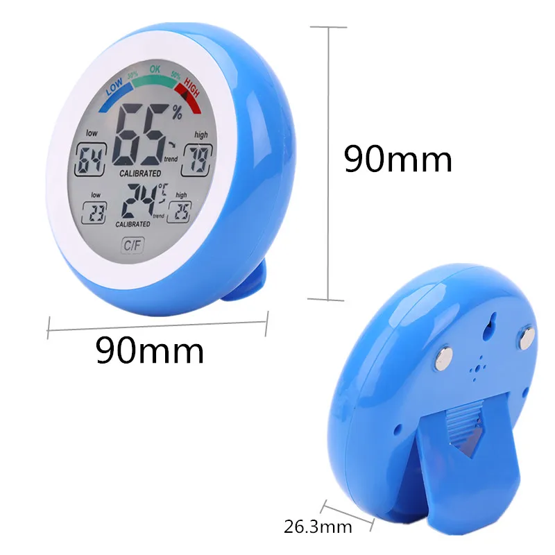 Digital Thermometer Hygrometer Indoor Touch Screen