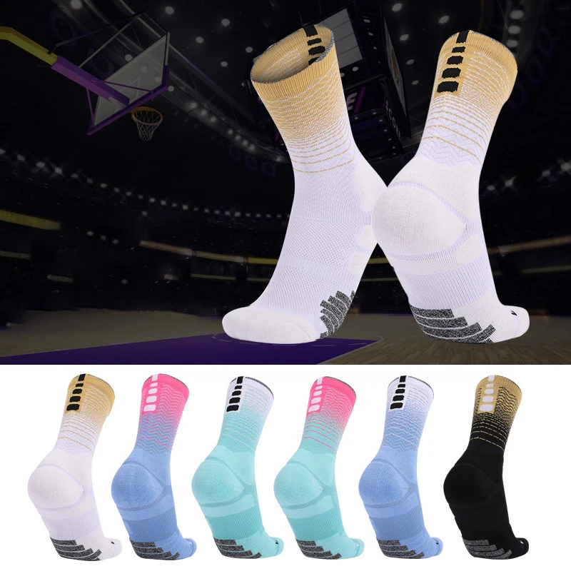 

Professional Mid Tube Basketball Socks Thickened Shock Absorption Non Slip Sweat Absorbent Sports Socks 2020 New Fashion