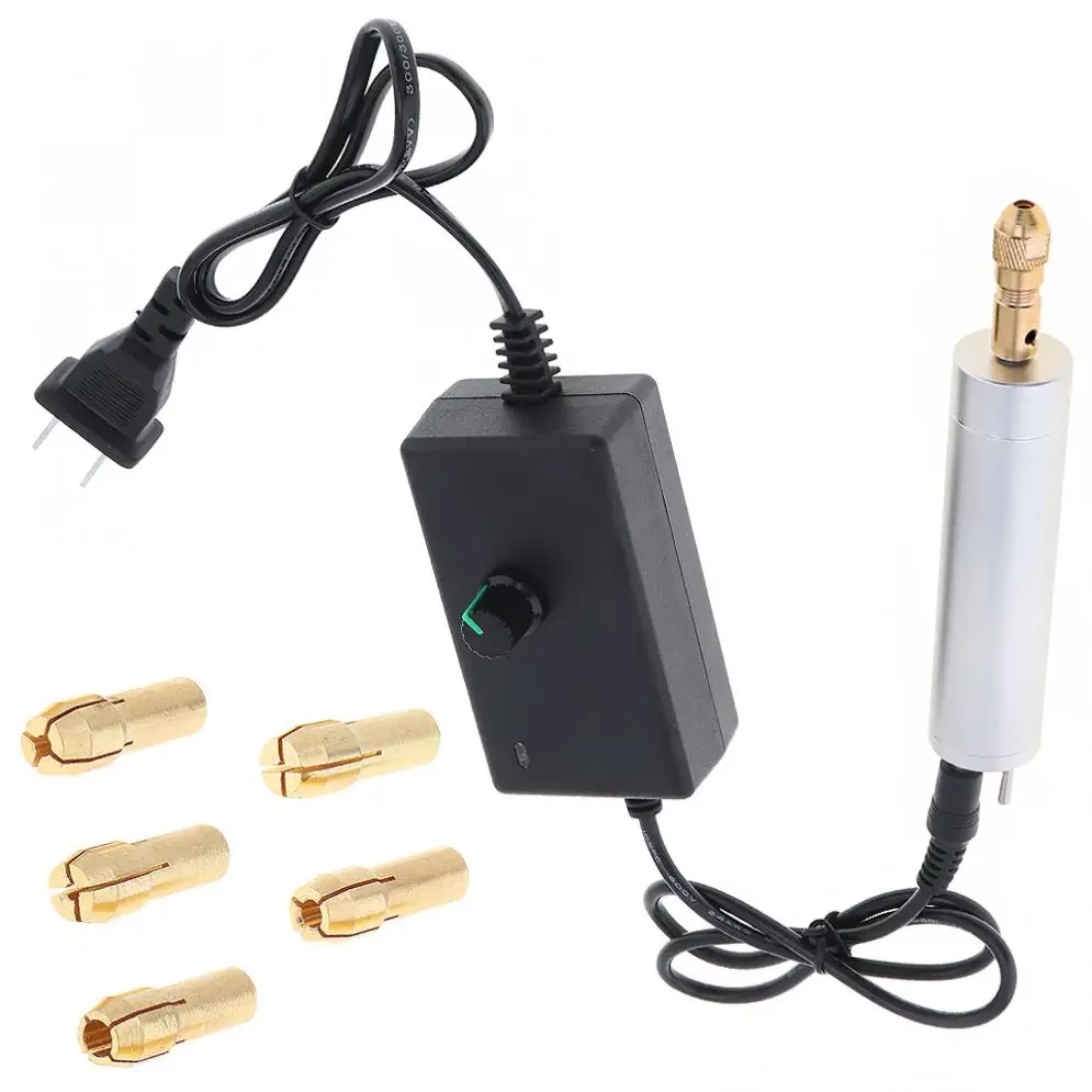 12V Electric Drill Stepless Speed Adjustable Motor Hand with Chuck and Frosted Shell for Circuit Board / Plastic | Инструменты