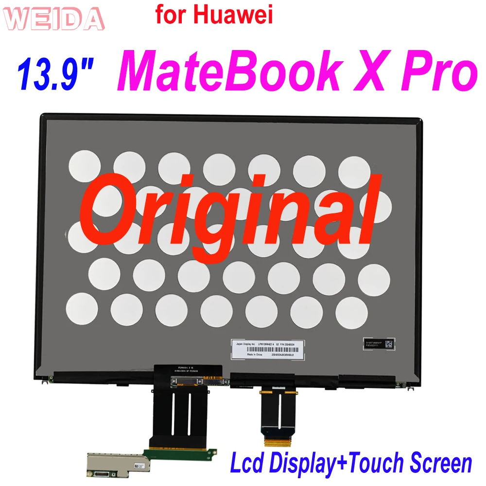 

13.9" Original LCD for Huawei MateBook X Pro MACH-W19 MACH-W29 Touch Screen LCD Display Assembly LPM139M422 A 3K 3000X2000