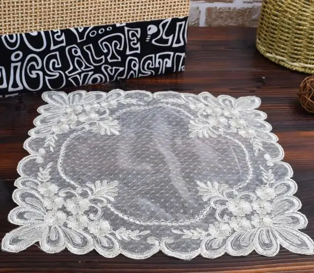 Роскошные вышивки салфетка для стола матовая скатерть кружева pad кружка чай выпить стакан салфетка кофе коврик-подставка для еды Свадебные