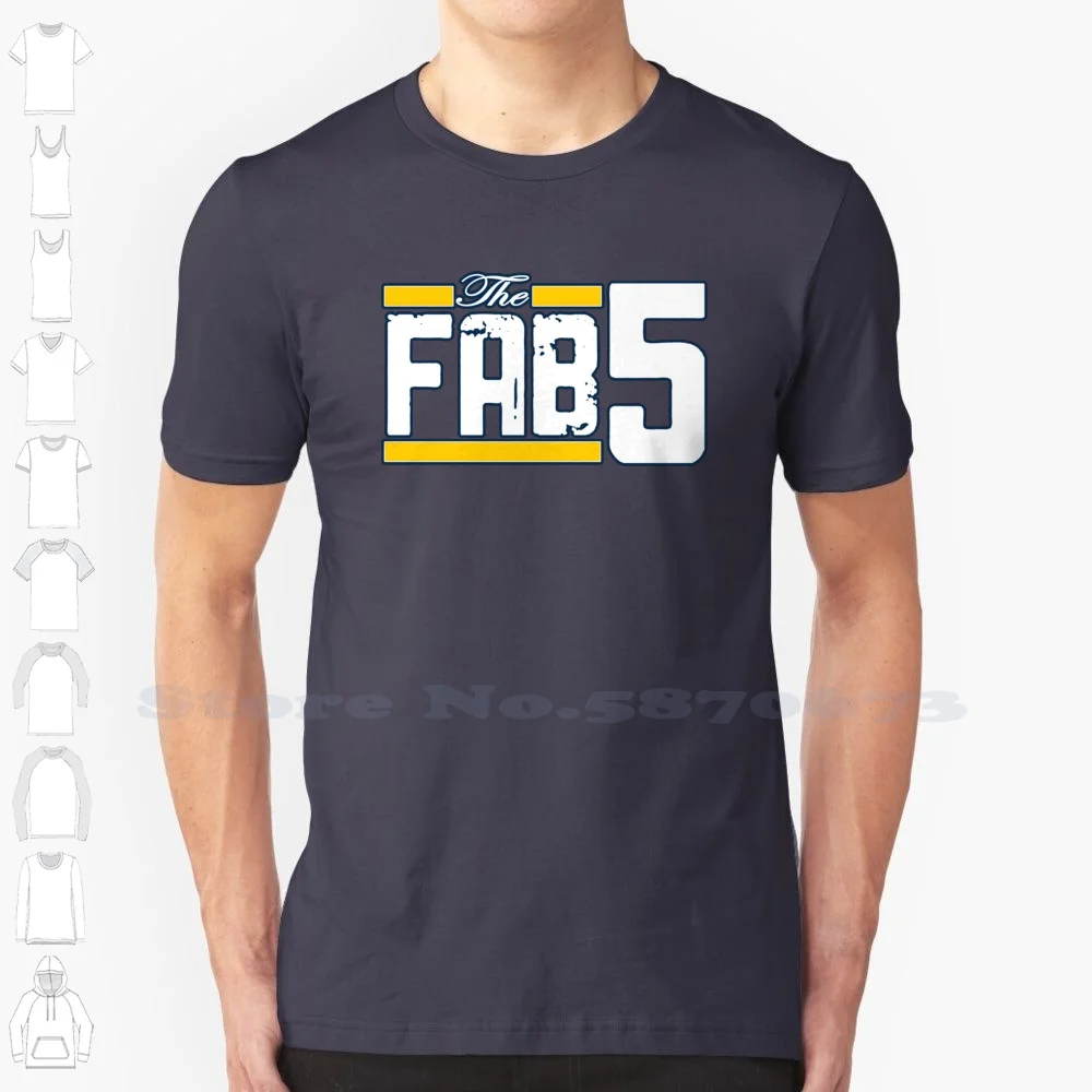 (Forever) потрясающий дизайн модная футболка Fab 5 Fab5 Five Ann Arbor баскетбольный баскетбол