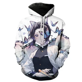 

New Fashion 3D Print Hoodies Funny Unisex Hoodies Demon Slayer Print Hotstyle Pullover Sleeve Streetwear Sweatshirt Hoodie