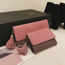 

Retro Frosted Leather Long/Short Wallet Female Personality Tassel Student Card Bag Multifunctional Two-fold Wallet